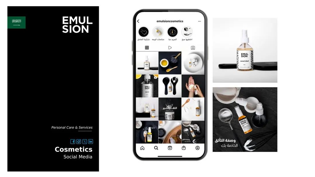 Emulsion Cosmetics — Product-led social content, Personal care, KSA