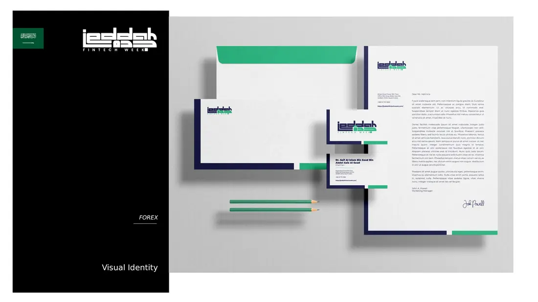 Jeddah Fintech Week — Event identity and stationery, Fintech, KSA
